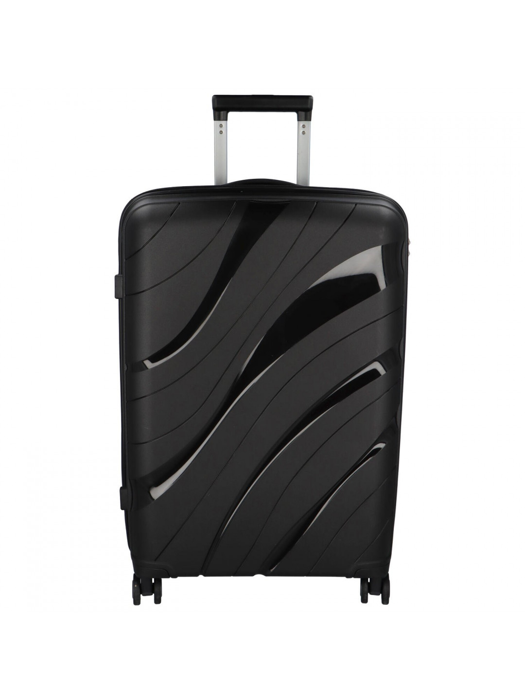 Cestovní plastový kufr Voyex velikosti L černý