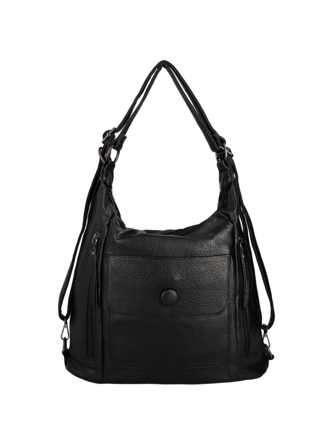 Trendová dámská kabelka batoh Retion černá