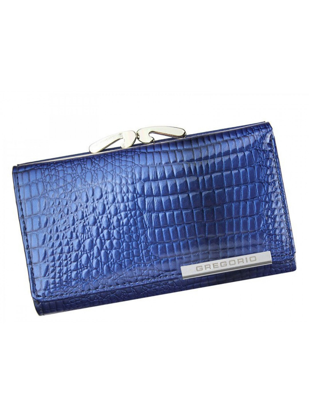 Elegantní kožená lakovaná peněženka Gregorio TALIA modrá