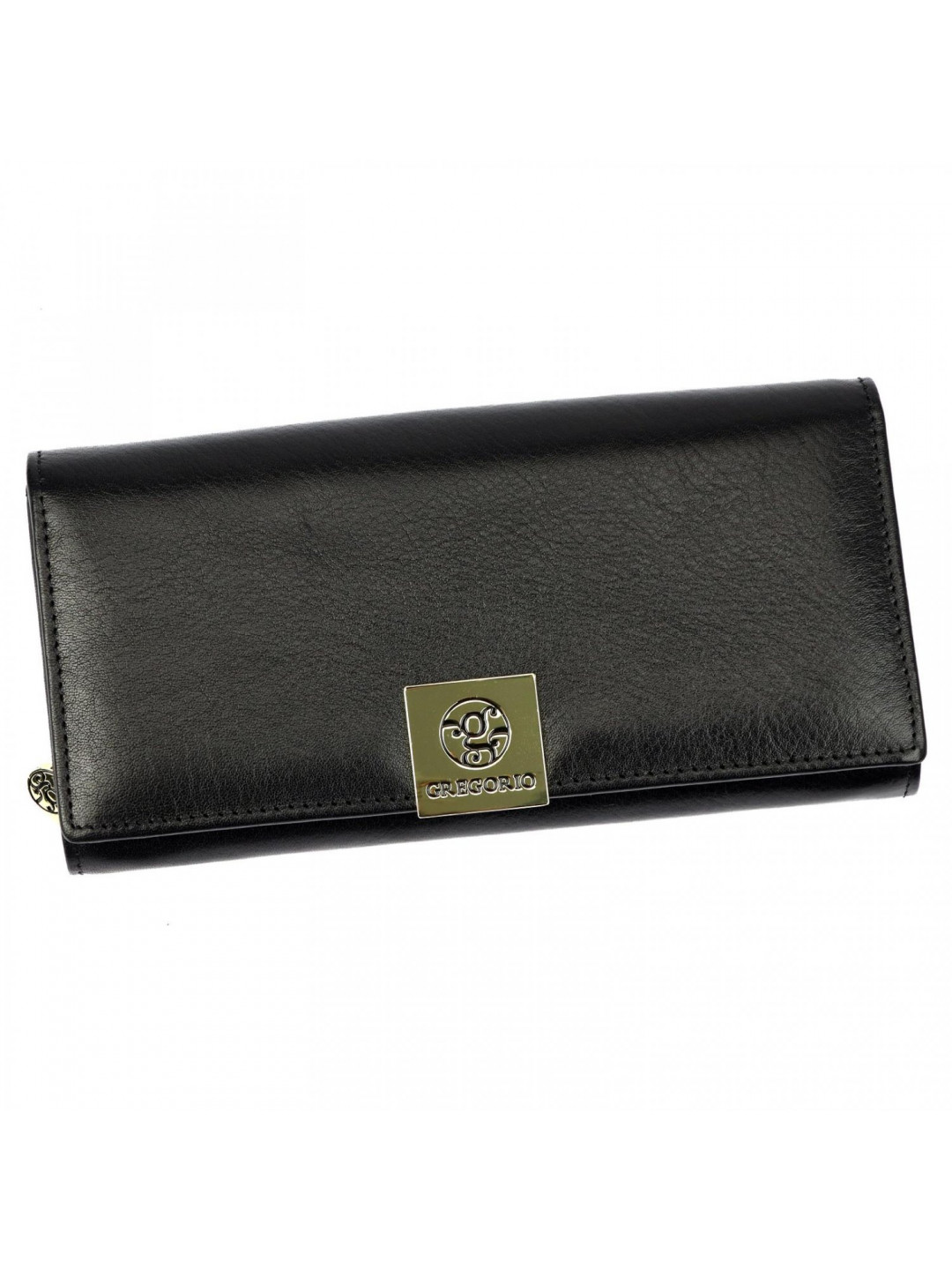 Trendy velká dámská kožená peněženka Elvíra černá