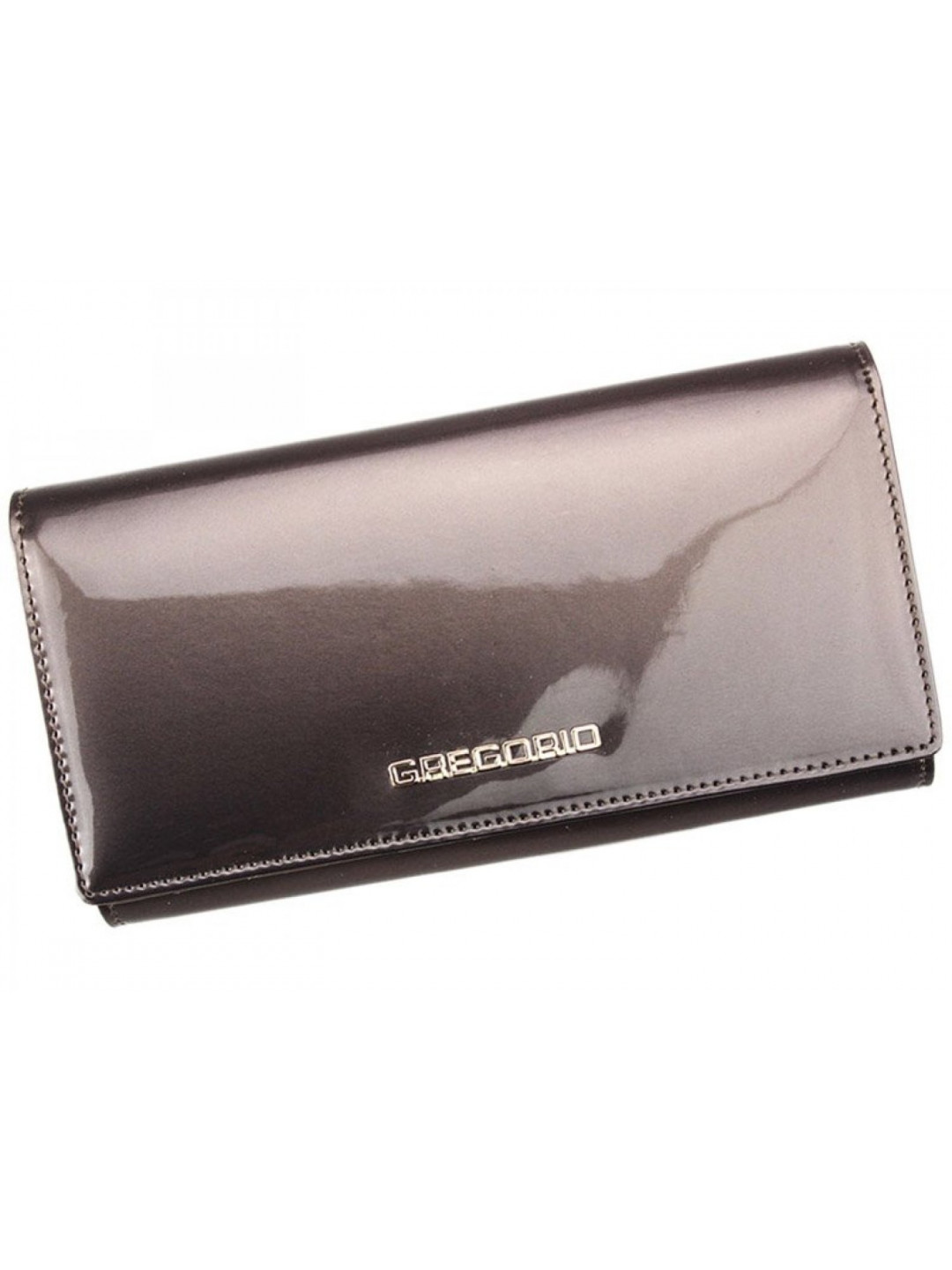 Elegantní velká dámská kožená peněženka Gregorio Doorr šedá
