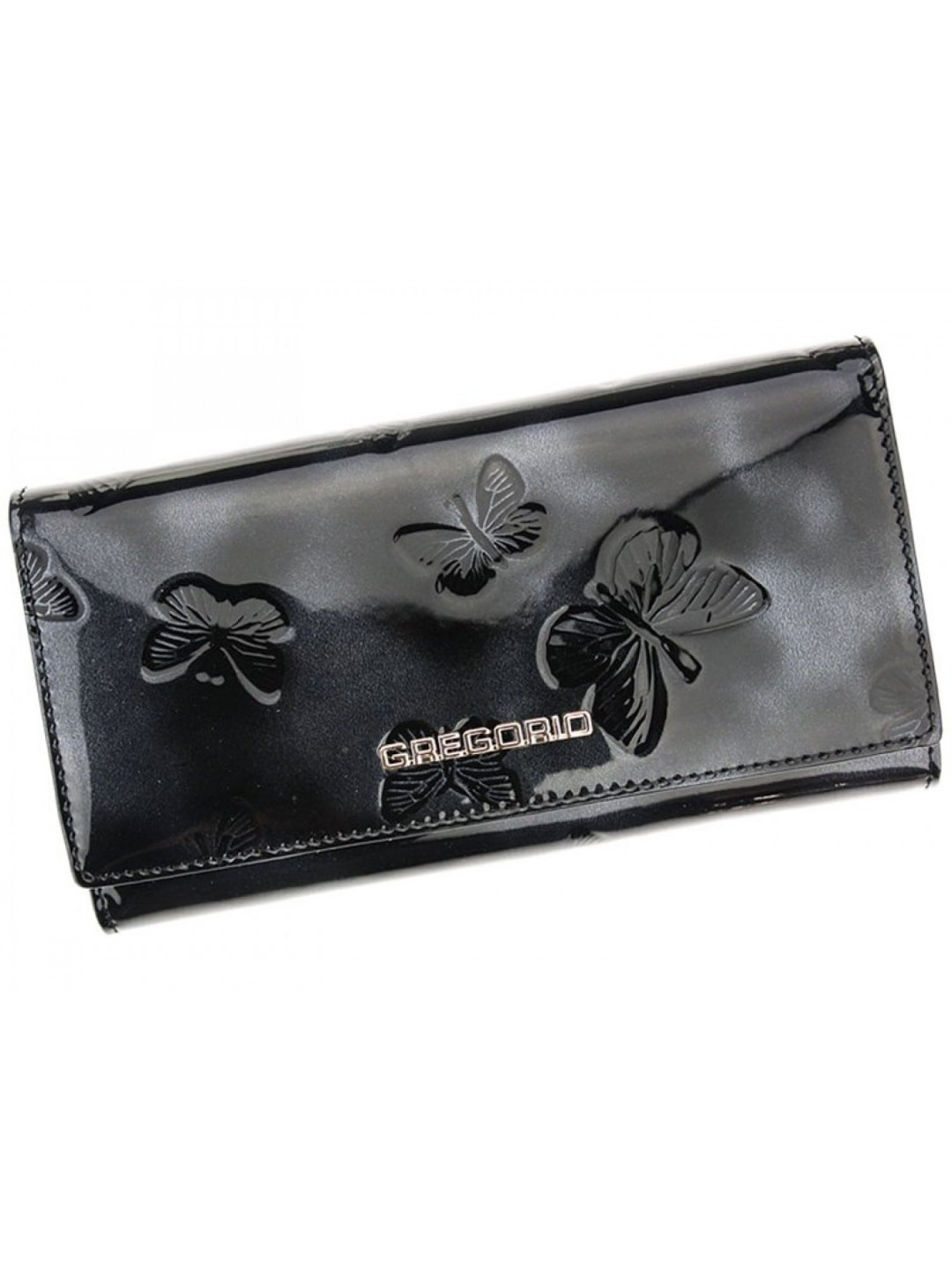 Luxusní dámská kožená peněženka s motýlkovým vzorem Anndree černá