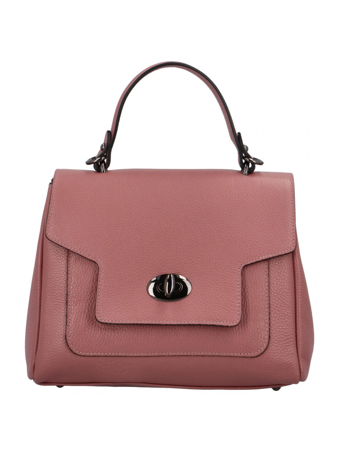 Luxusní dámská kožená kabelka do ruky Lúthien růžová