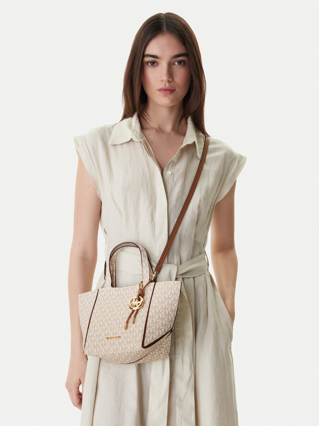 Kabelka MICHAEL Michael Kors 30R6G9JT9B Écru