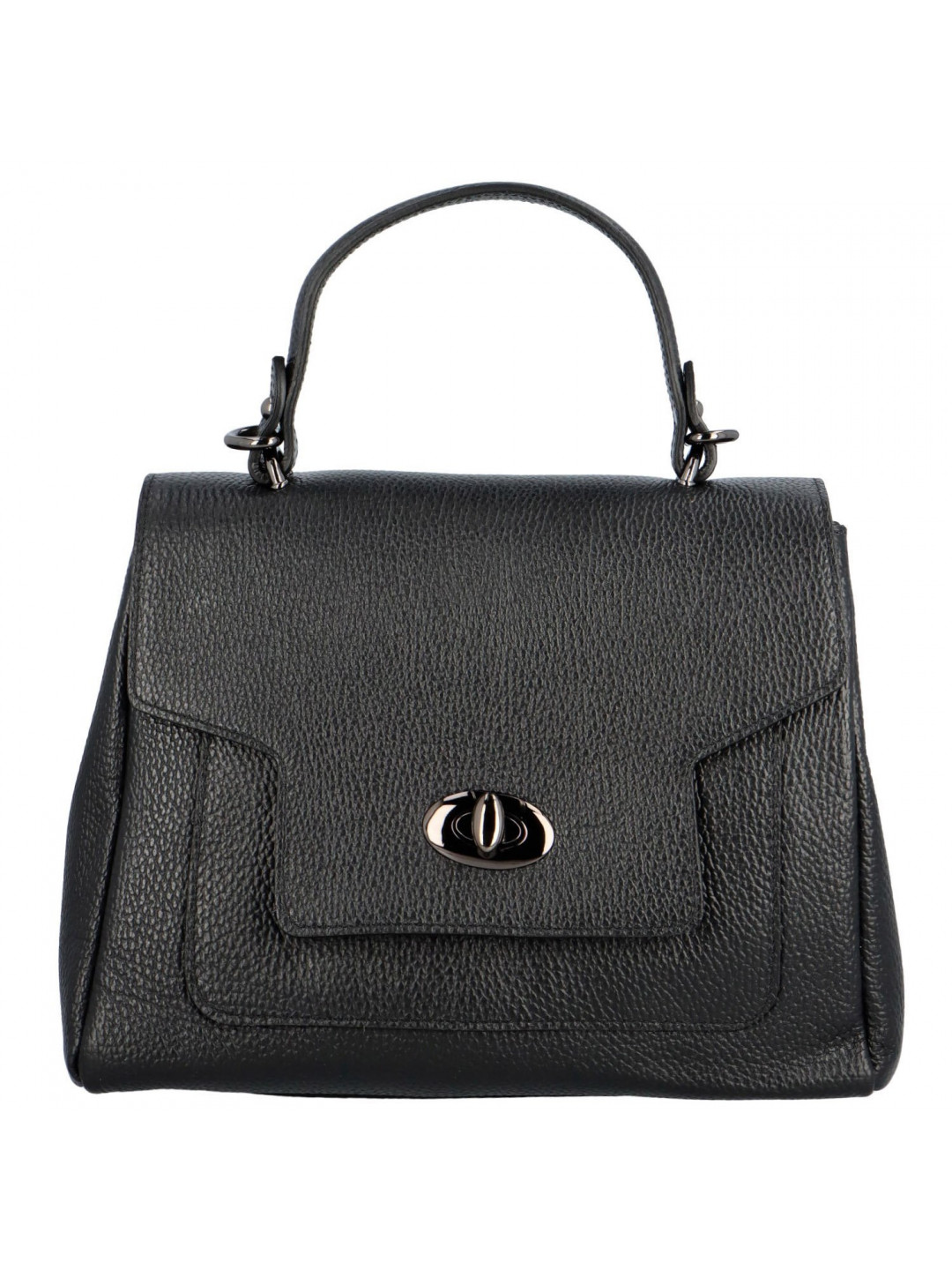 Luxusní dámská kožená kabelka do ruky Lúthien černá