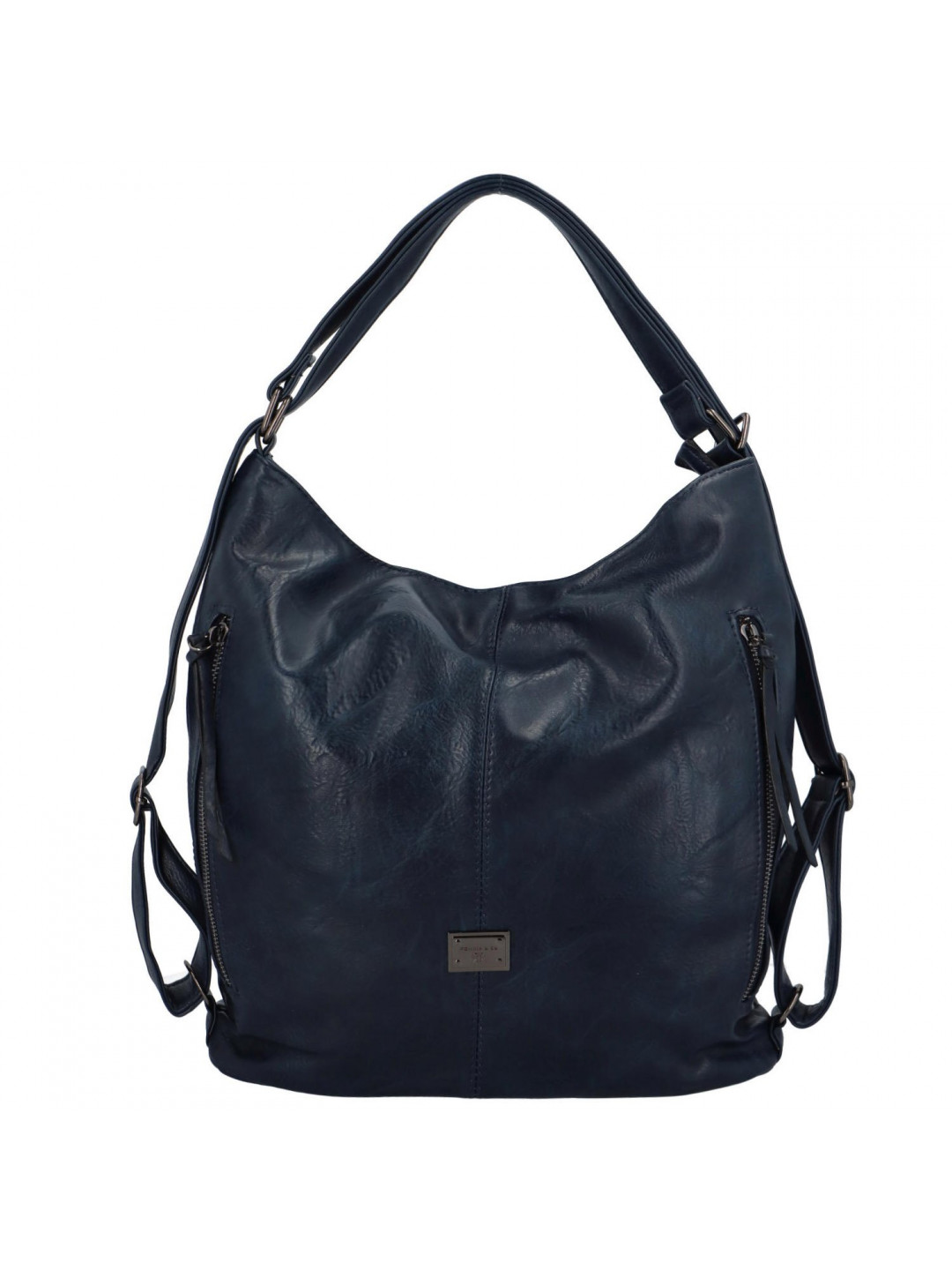 Dámský stylový koženkový kabelko-batoh Nina tmavě modrá
