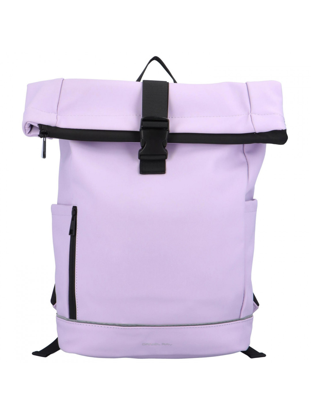 Trendy studentský roll-top batoh Nathal světle fialová