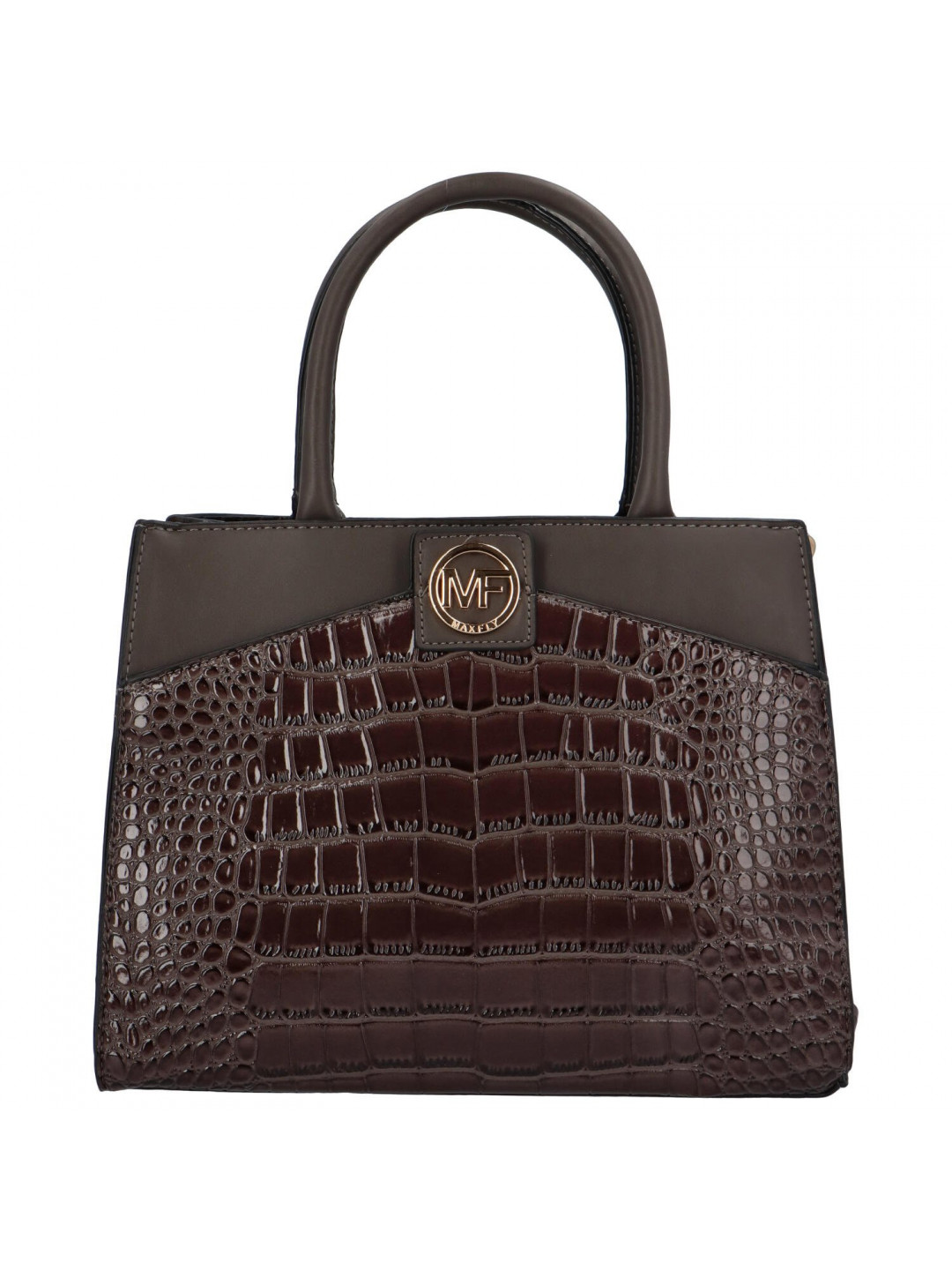 Luxusní dámská koženková kabelka do ruky Sierra šedá