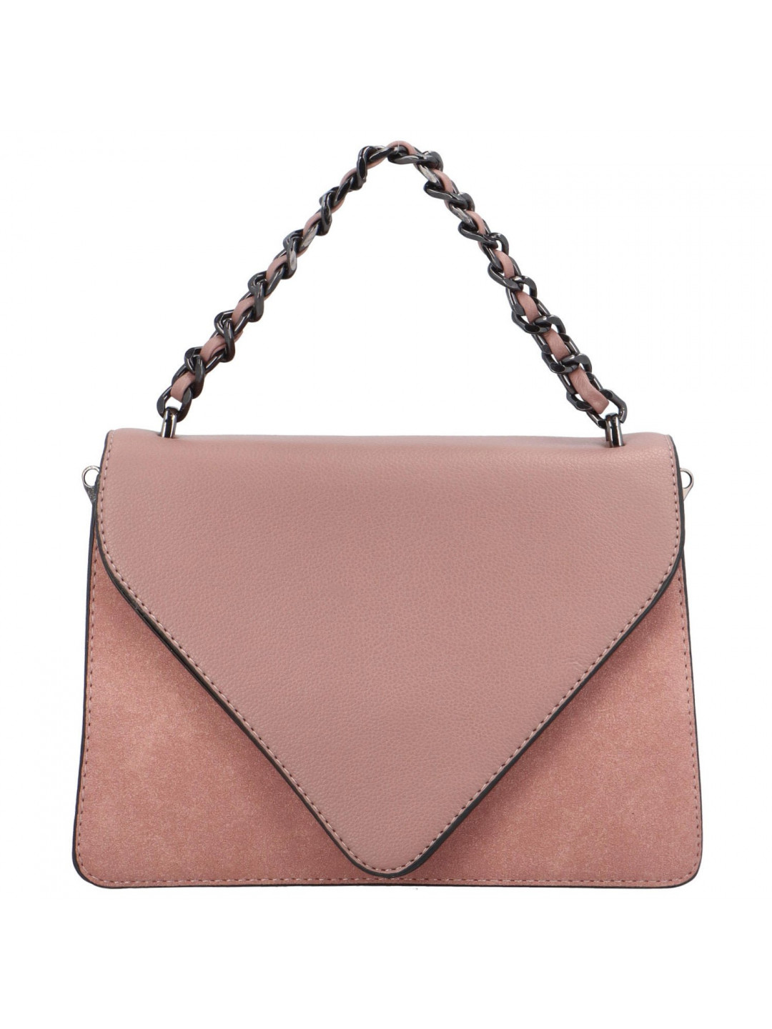Luxusní dámská koženková kabelka Trinida světle růžová
