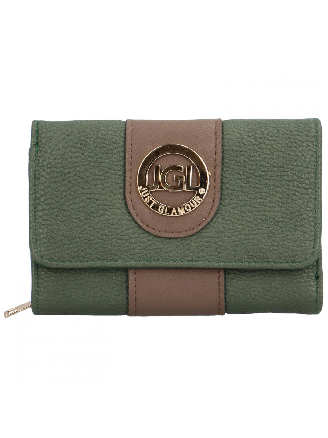 Trendy dámská koženková peněženka Lissia tmavě zelená