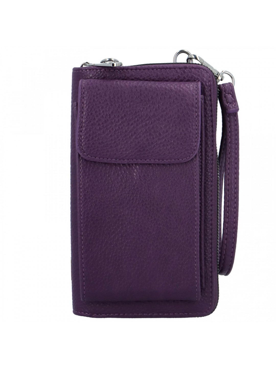 Trendy dámská mini kabelka na mobil Anney fialová