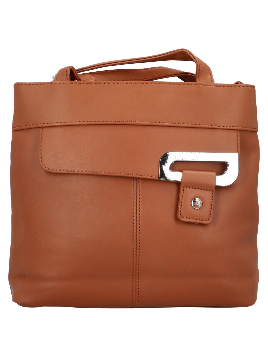 Trendy dámský koženkový kabelko-batůžek Eleana hnědý