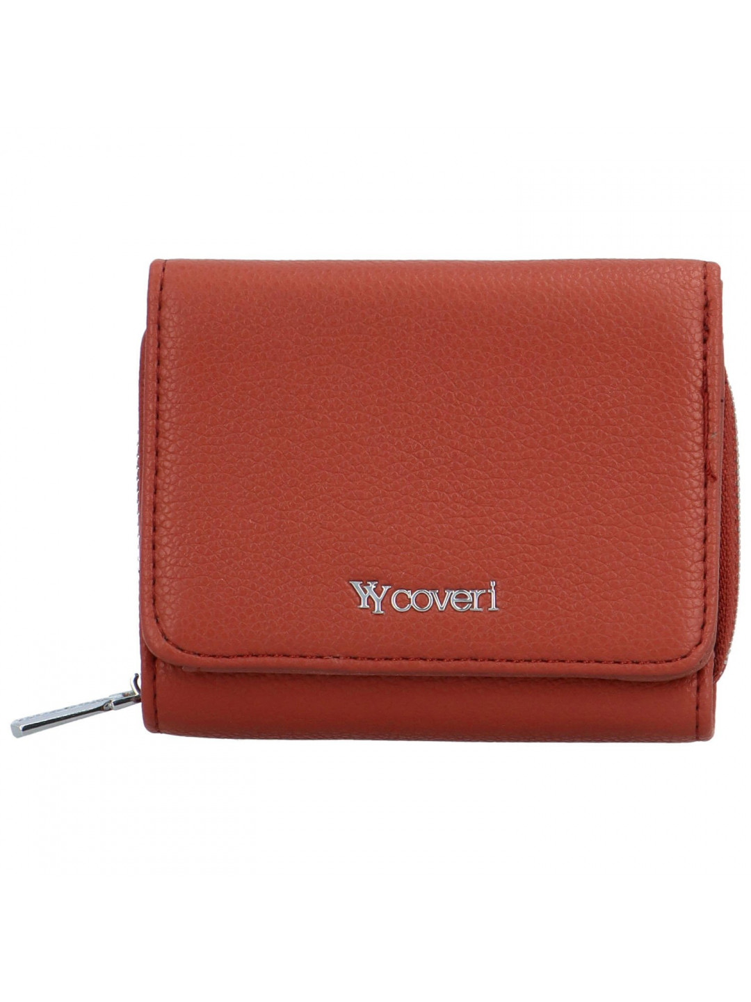 Malá dámská koženková peněženka Rossalinn cihlová červená