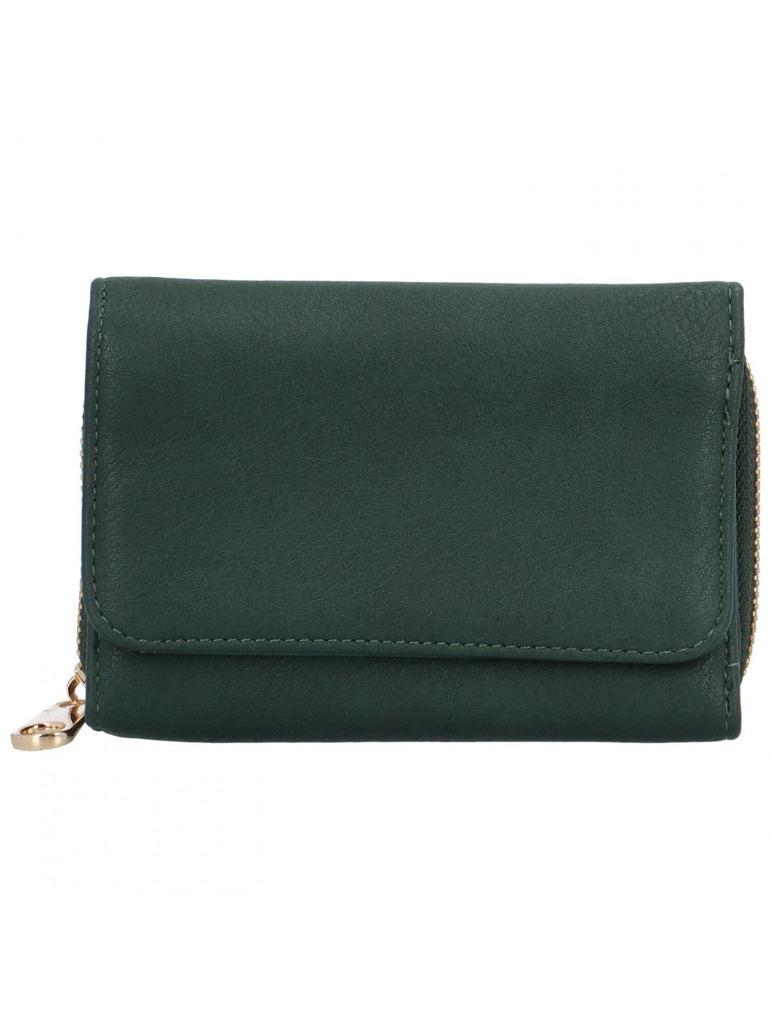 Dámská malá koženková peněženka Annien tmavě zelená