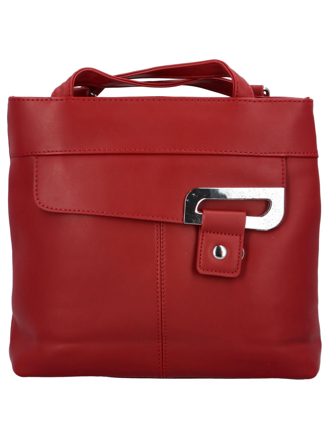 Trendy dámský koženkový kabelko-batůžek Eleana červená