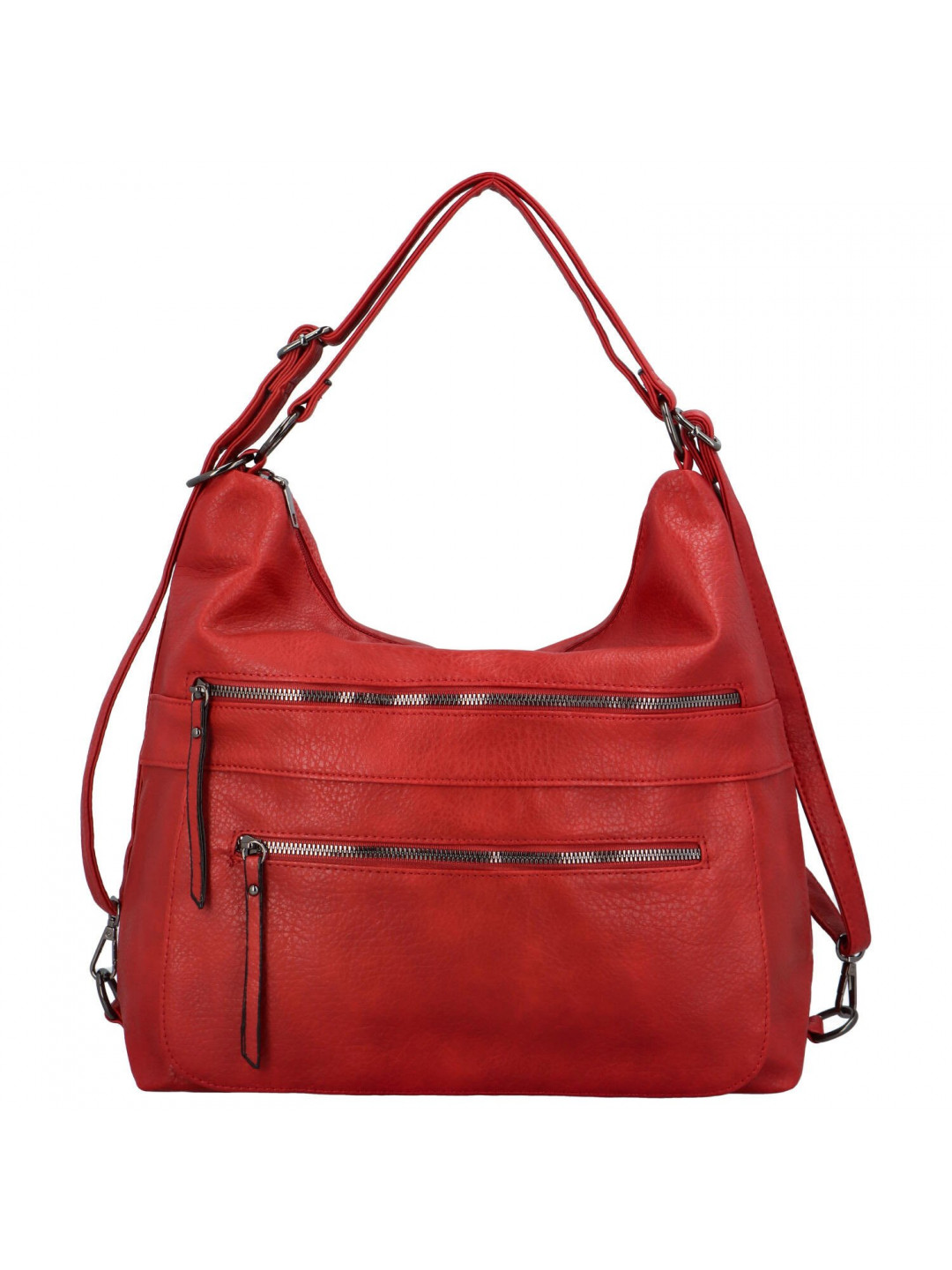 Stylový dámský koženkový kabelko batoh Irseya červený