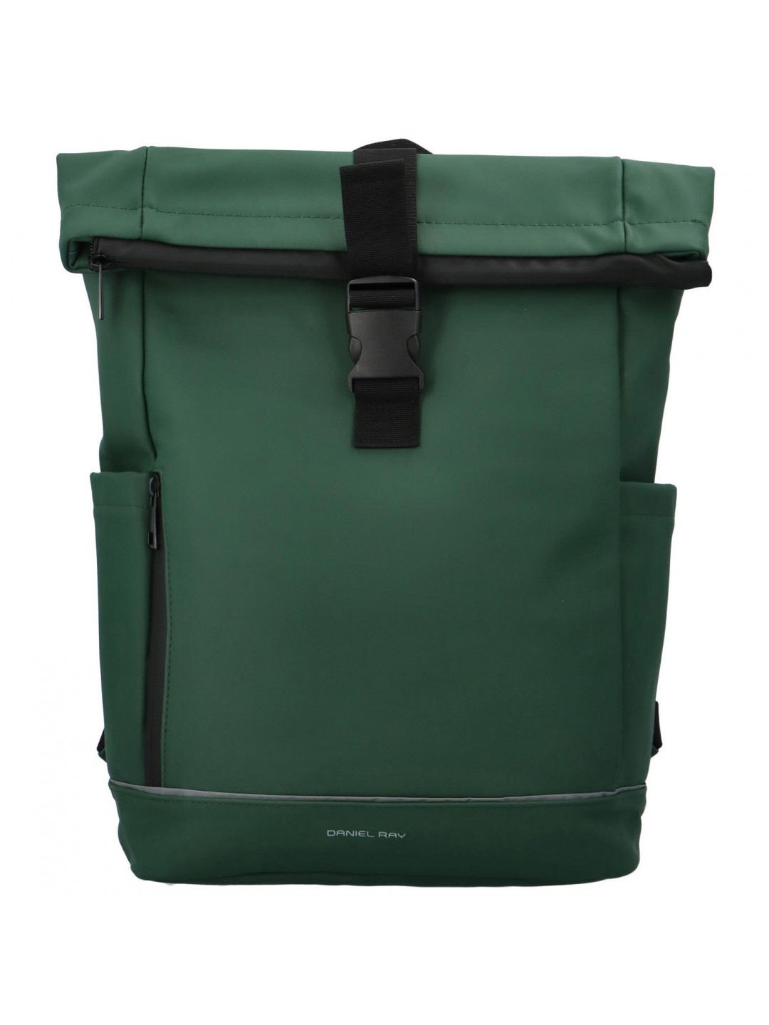 Trendy studentský roll-top batoh Servalen tmavě zelený