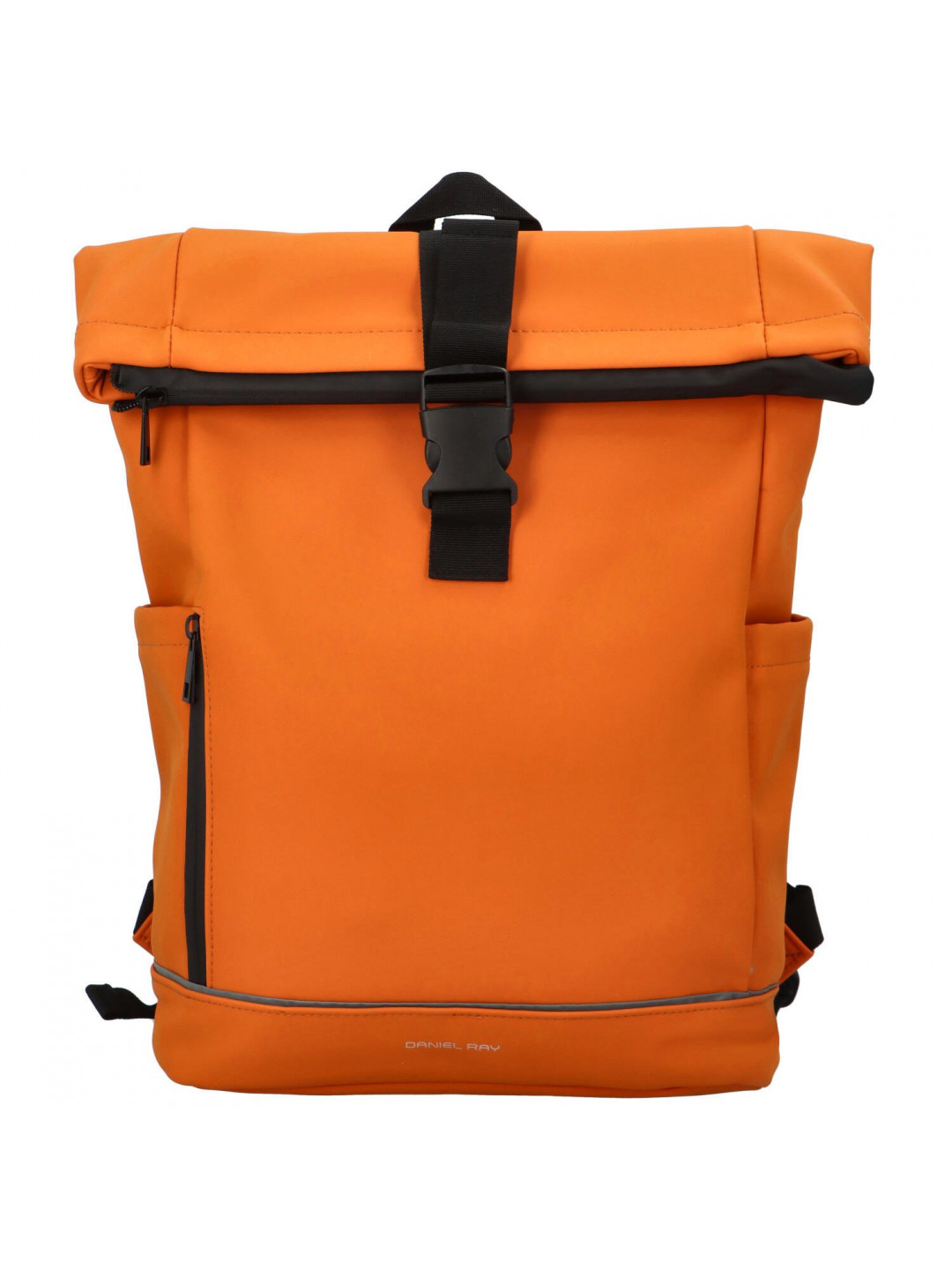 Trendy studentský roll-top batoh Servalen oranžový