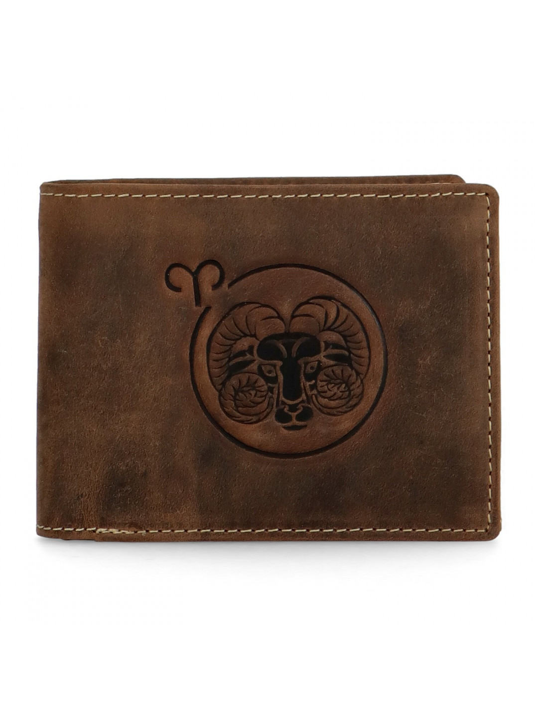 Pánská kožená peněženka Zvěrokruh Beran – Daimon hnědá