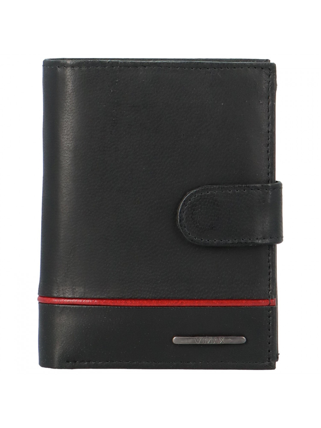 Pánská kožená peněženka na výšku Vimax Sorento černo červená
