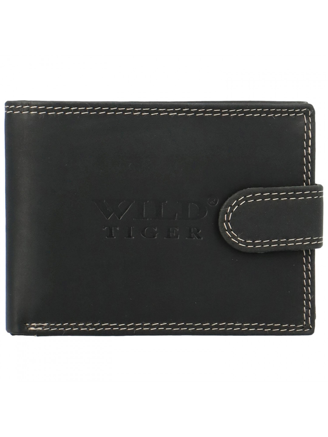 Pánská kožená peněženka na šířku Wild Zaran černá