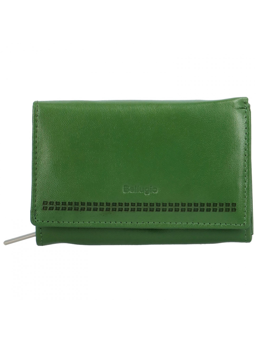 Dámská kožená malá peněženka Bellugio Gialla tmavě zelená