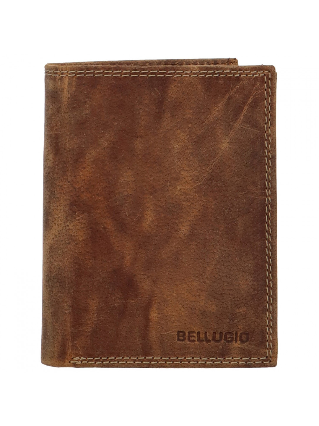 Pánská kožená peněženka na výšku Bellugio Malcomi světle hnědá