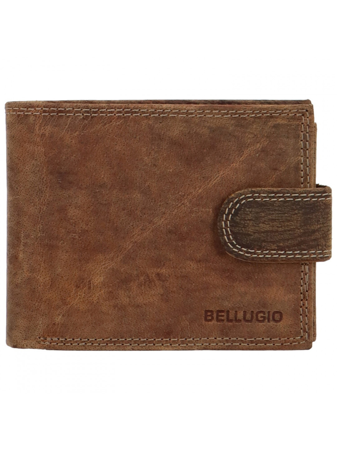 Pánská kožená peněženka na šířku Bellugio Louiss světle hnědá