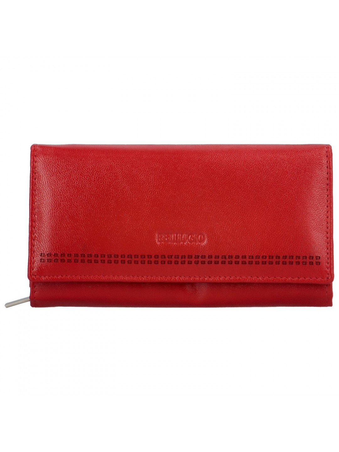 Elegantní dámská kožená peněženka Francisca červená