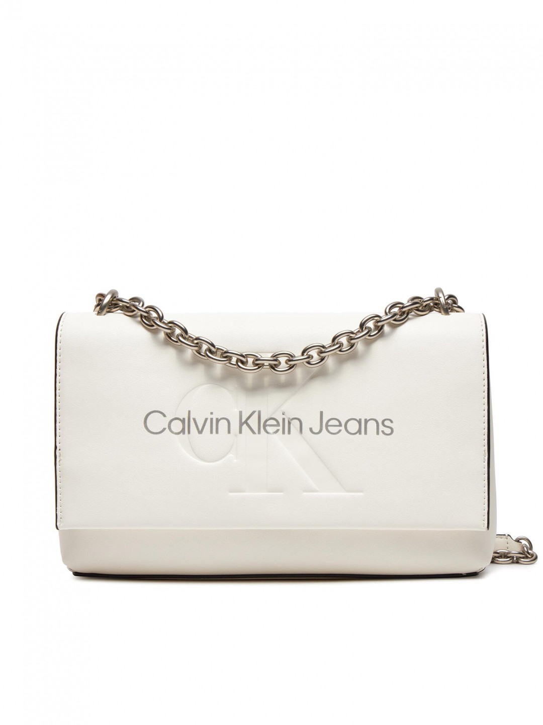 Calvin Klein Jeans Kabelka Sculpted Ew Flap Conv25 Mono K60K611866 Bílá