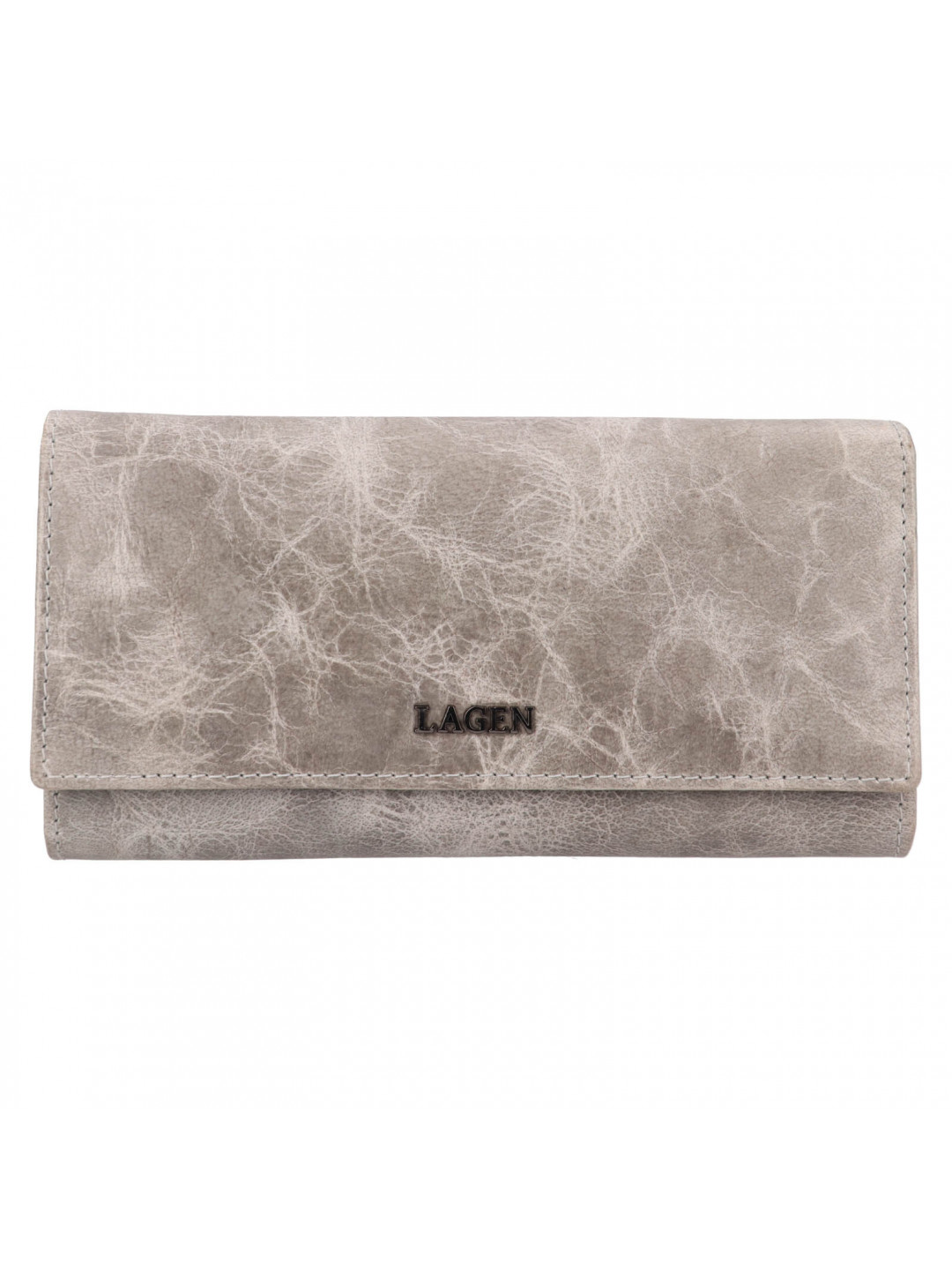 Malá dámská kožená peněženka Lagen Dorote – šedá