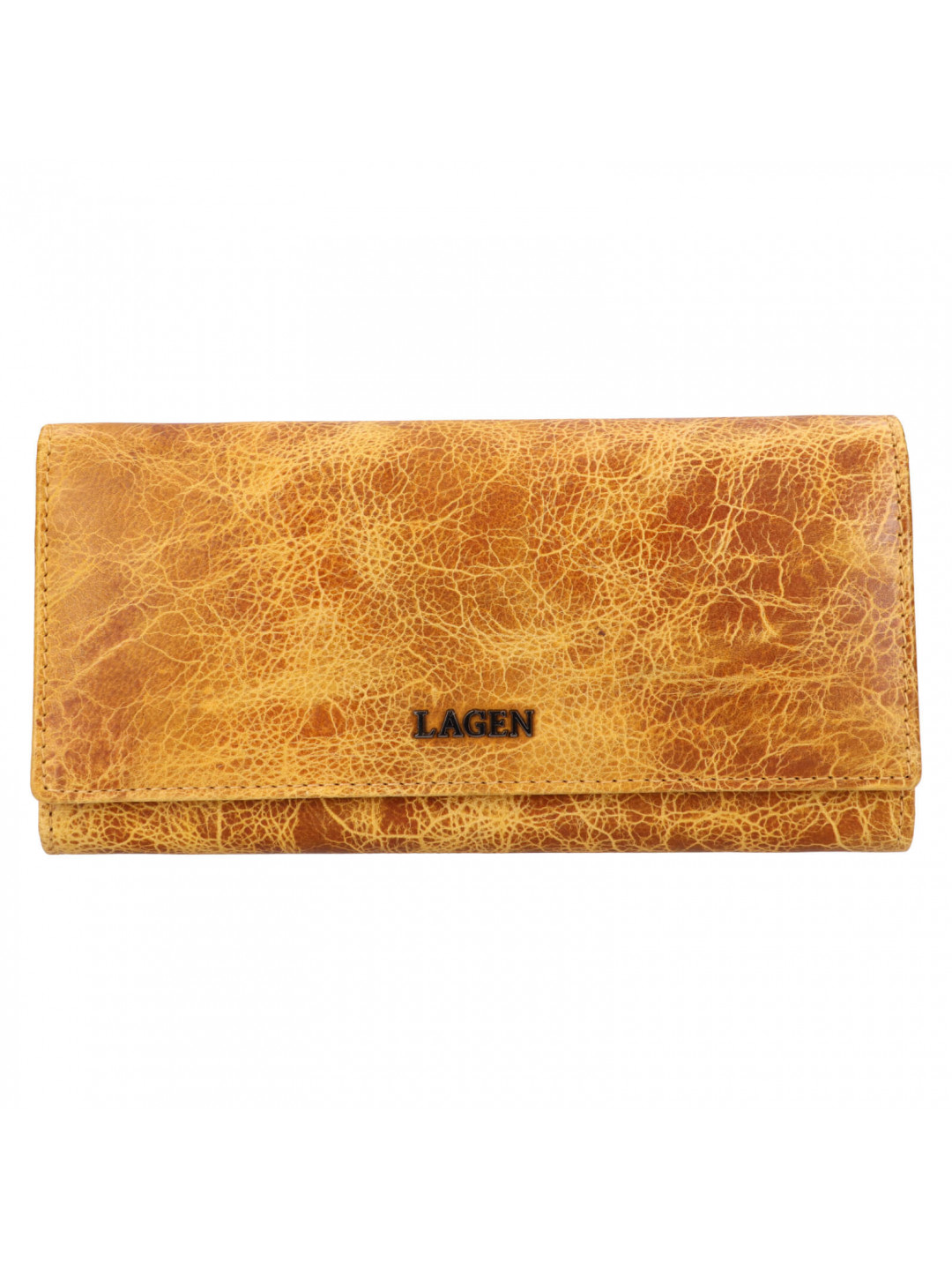 Malá dámská kožená peněženka Lagen Dorote – zlatá