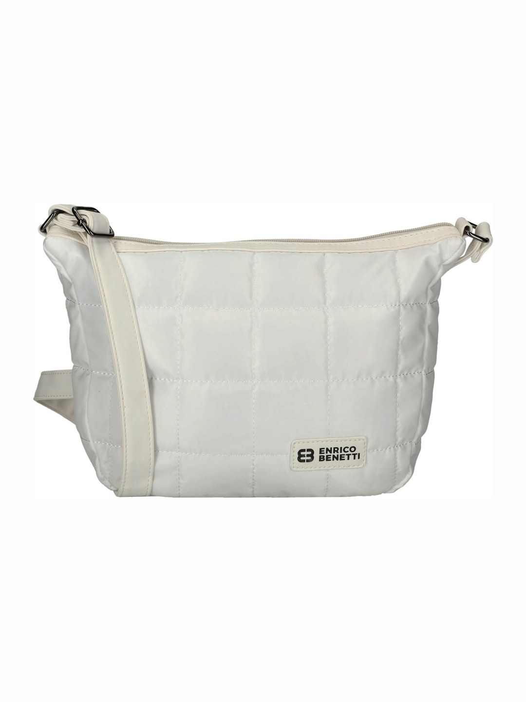 Elegantní prošívaná dámská crossbody kabelka Enrico Benetti Paula textilní bílá