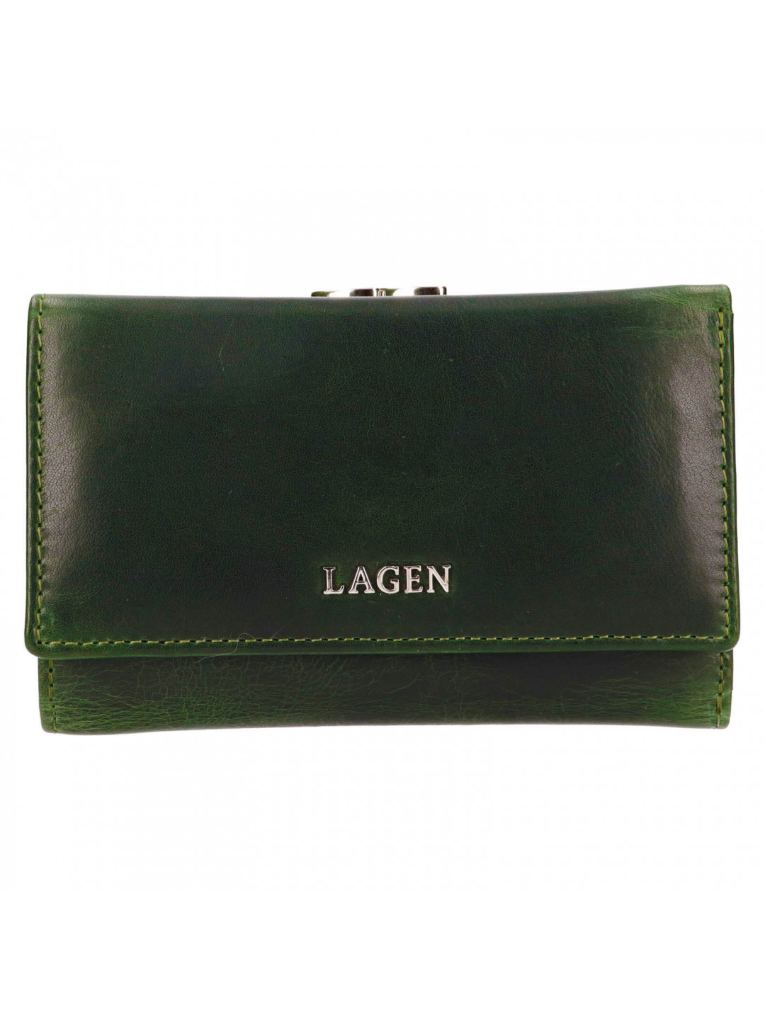 Dámská kožená peněženka Lagen Jarie – tmavě zelená