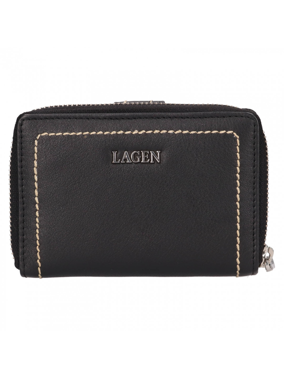 Malá dámská kožená peněženka Lagen Yola – černá
