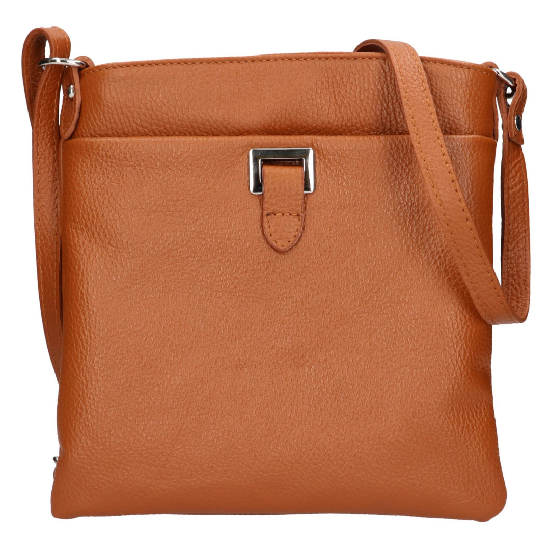 Dámská kožená crossbody kabelka Italia Gotta přírodní kůže koňak