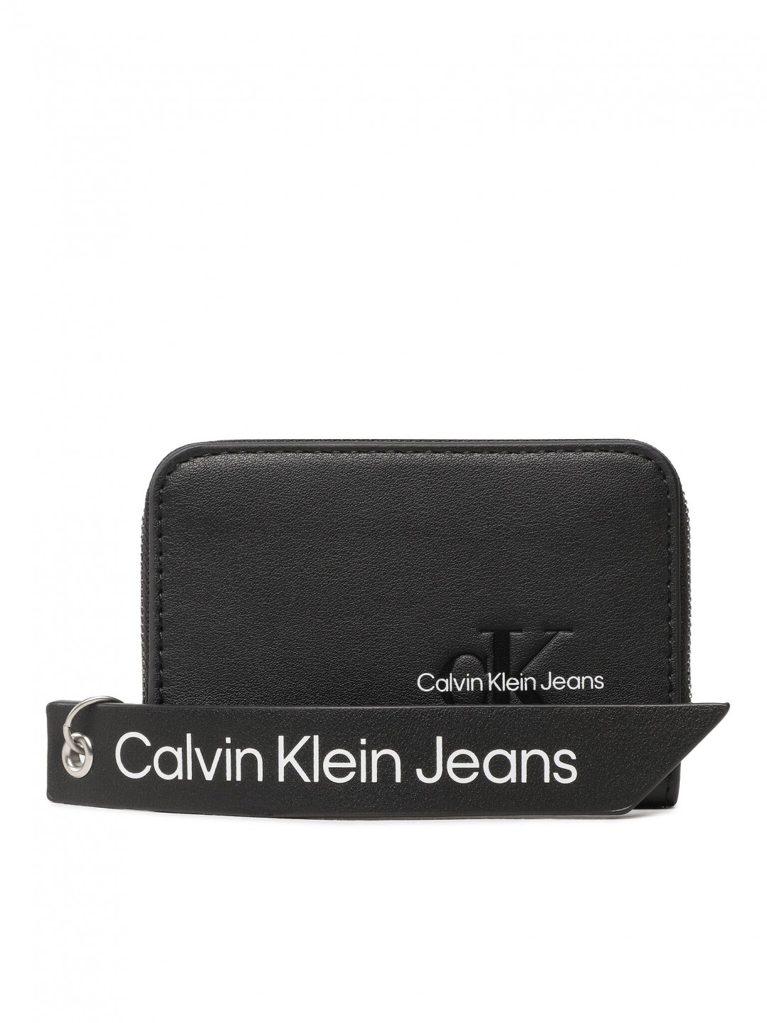 Calvin Klein Jeans Malá dámská peněženka Sculpted Med Zip Around Tag K60K610578 Černá