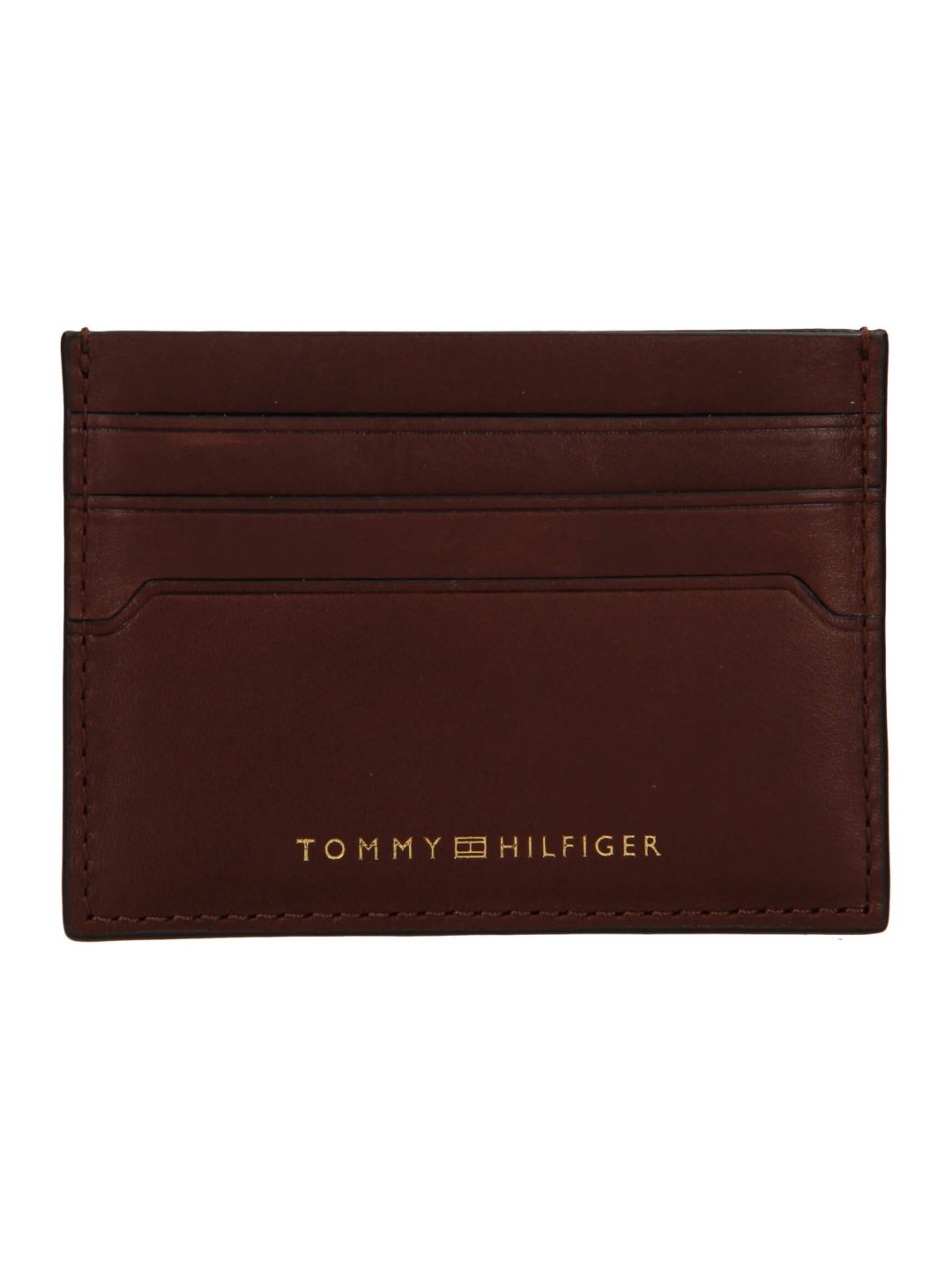 Kožený obal na karty Tommy Hilfiger Paul přírodní kůže hnědá