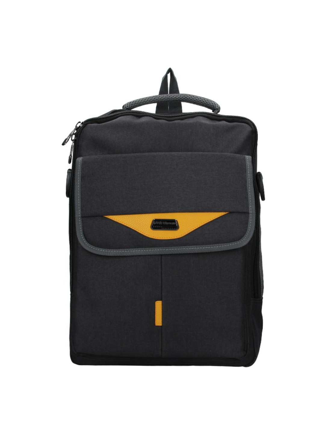Pánský batoh taška Coveri World London polyester na notebook 15 tmavě šedá