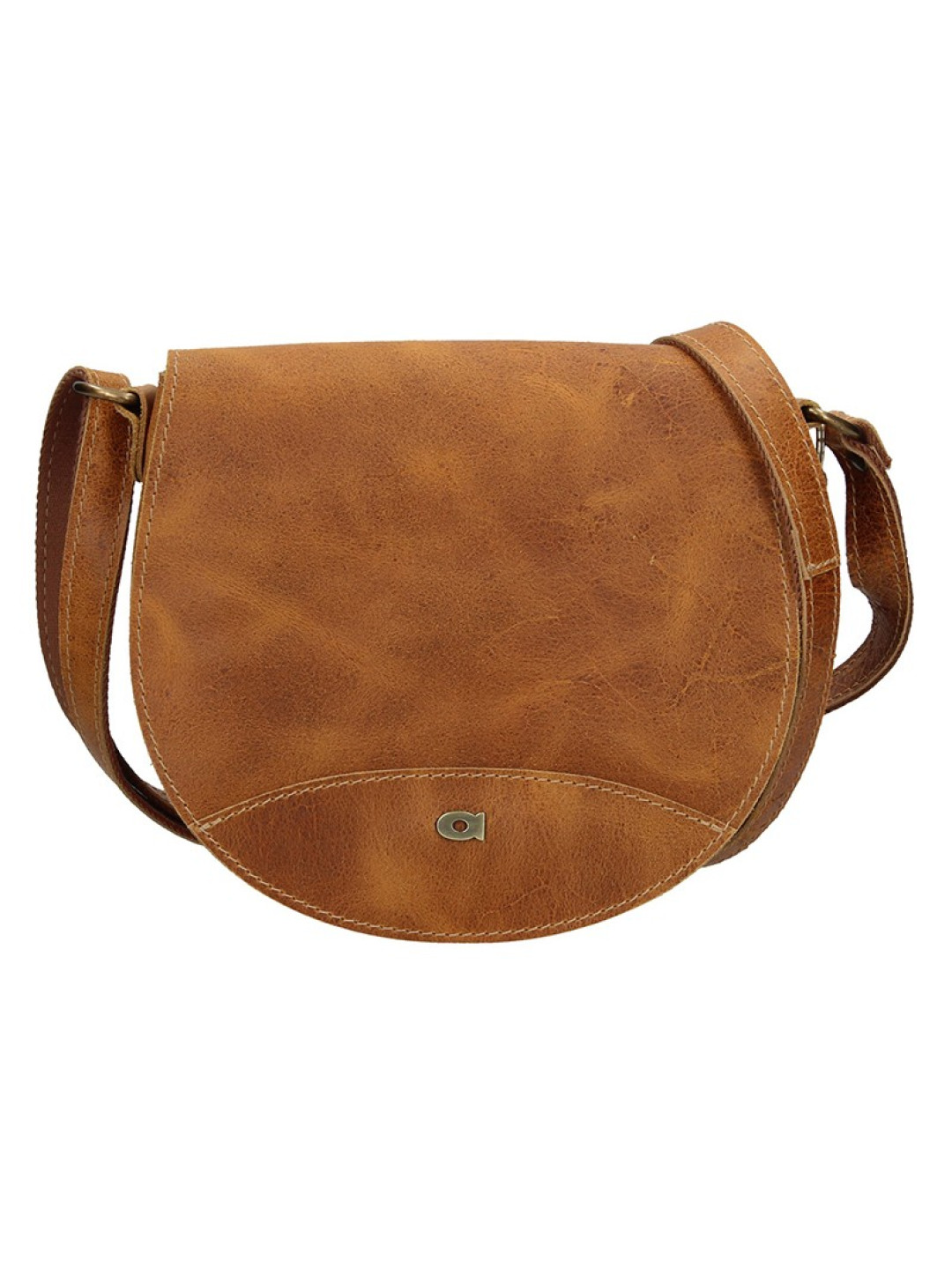 Luxusní dámské kožené crossbody Daag Inke přírodní kůže hnědá