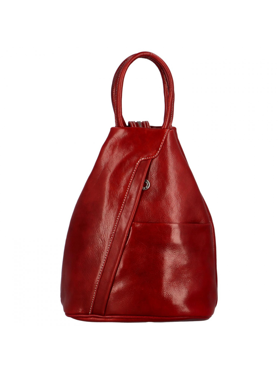 Dámský kožený batoh červený – Delami Wernieta