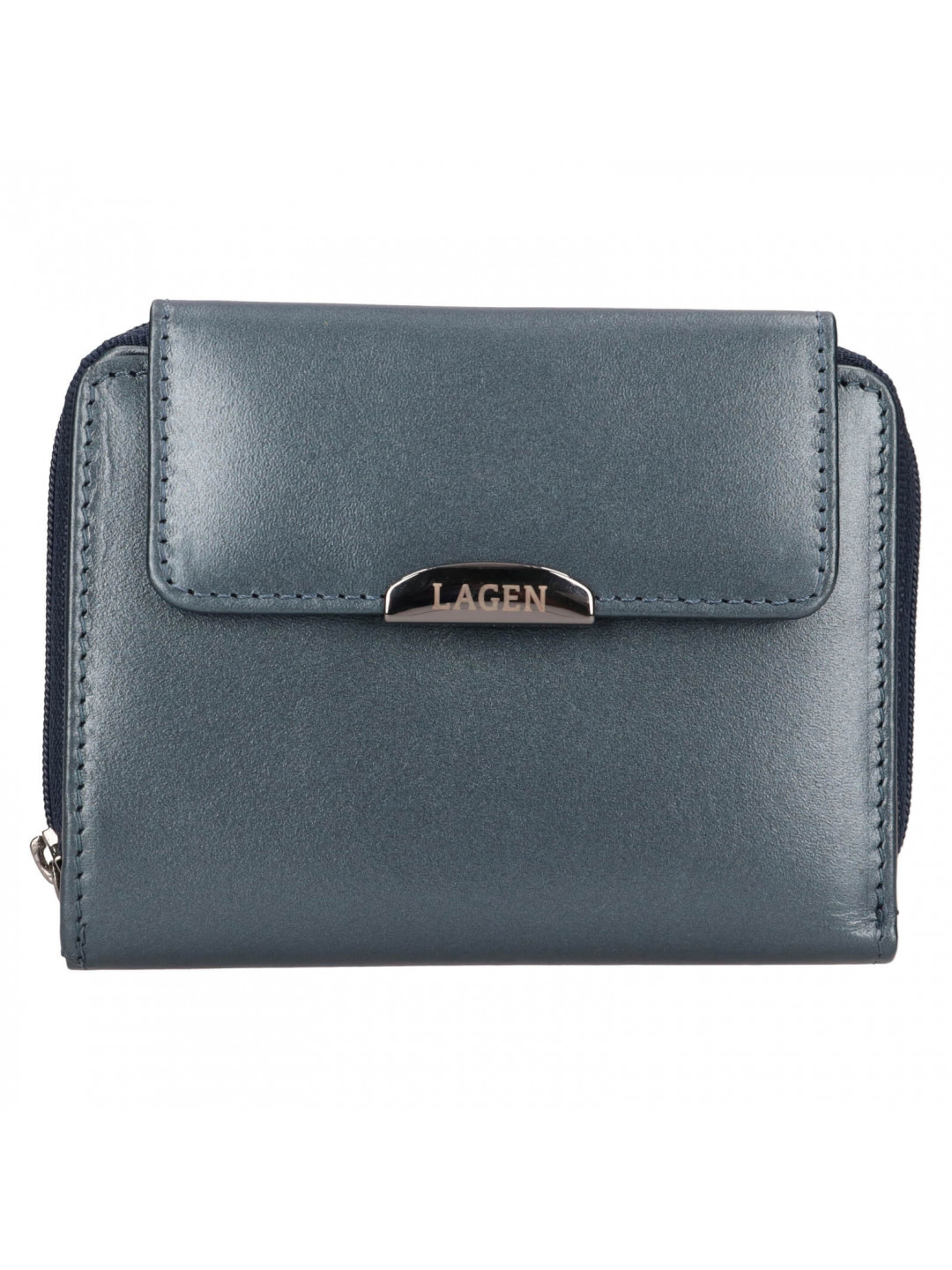 Malá dámská kožená peněženka Lagen Spare – šedá