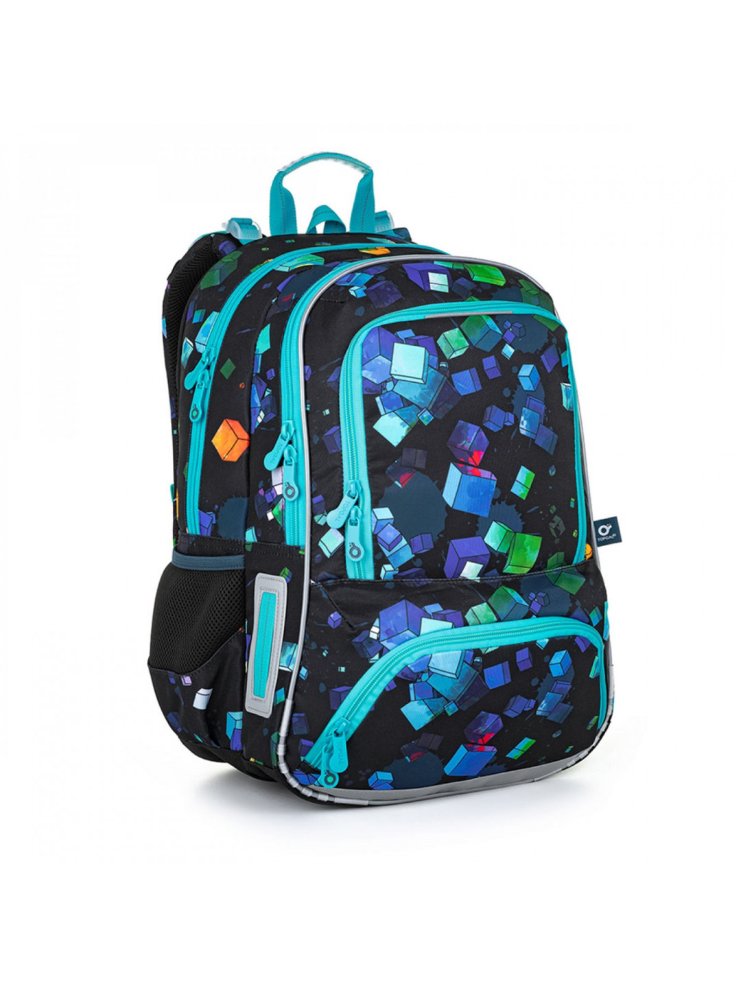 Školní batoh s krychličkami Topgal NIKI černo-modrá