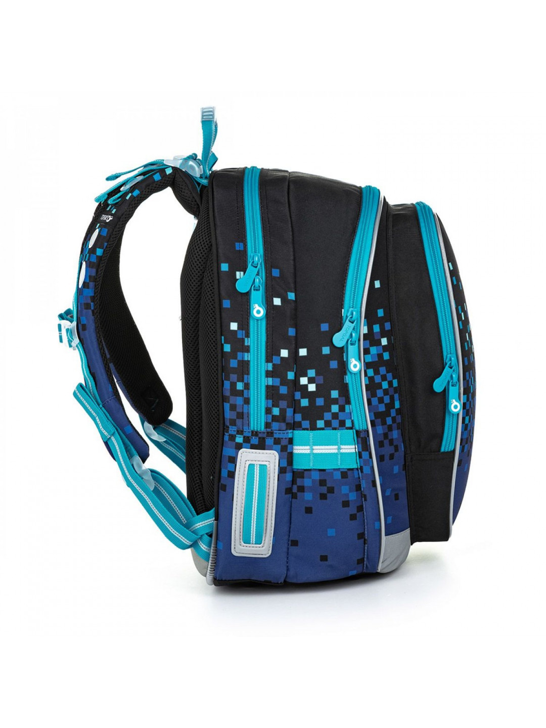 Dvoukomorový modrý školní batoh Topgal MIRA černo-modrá