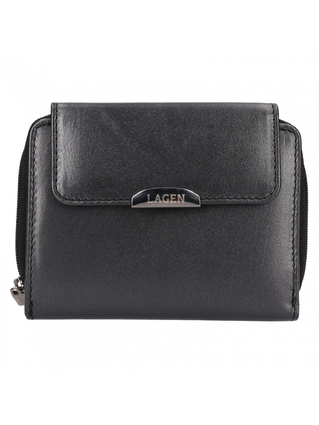Malá dámská kožená peněženka Lagen Spare – černá
