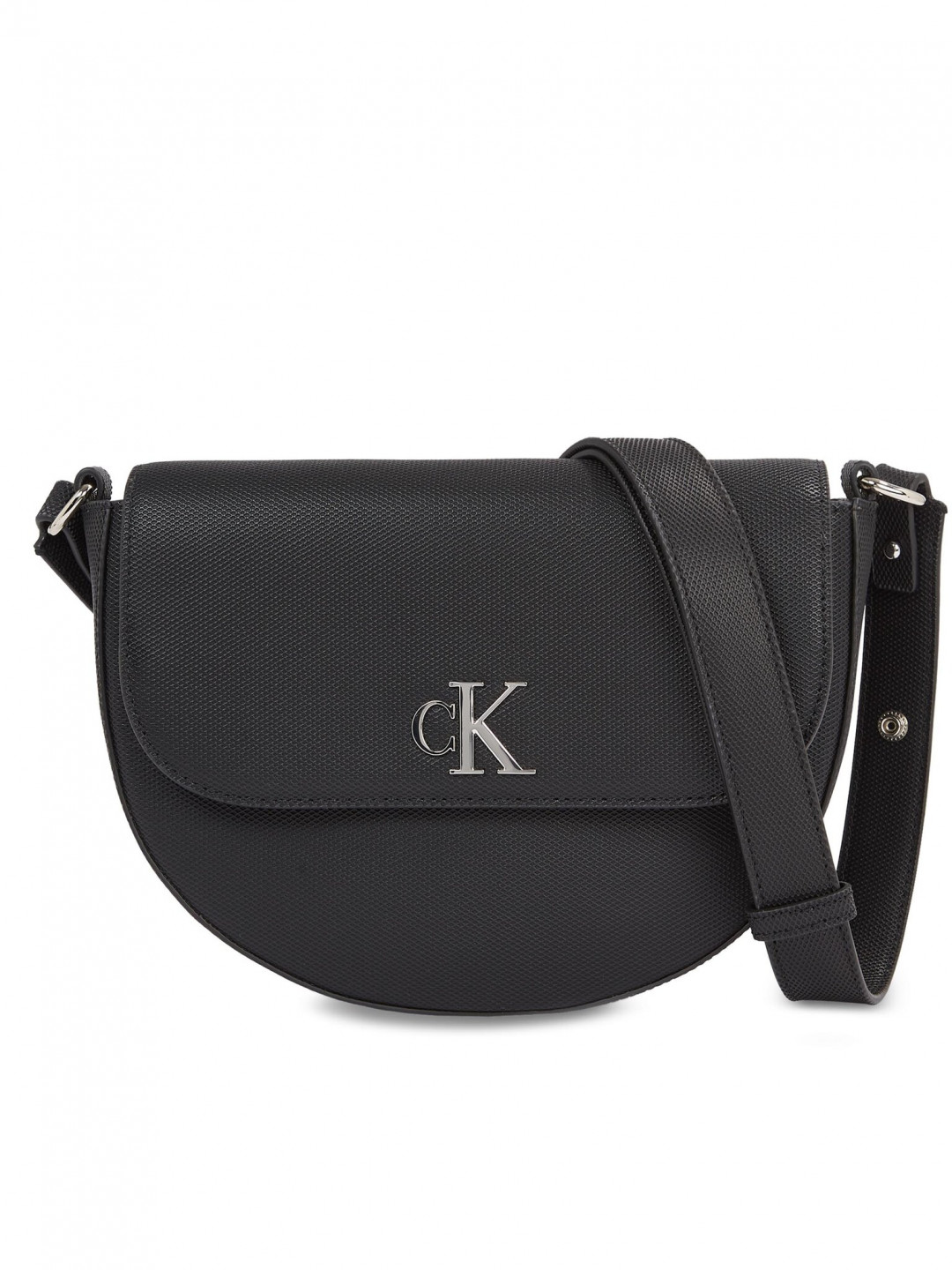 Calvin Klein Jeans Kabelka Minimal Monogram Saddle Bag22 T K60K611961 Černá