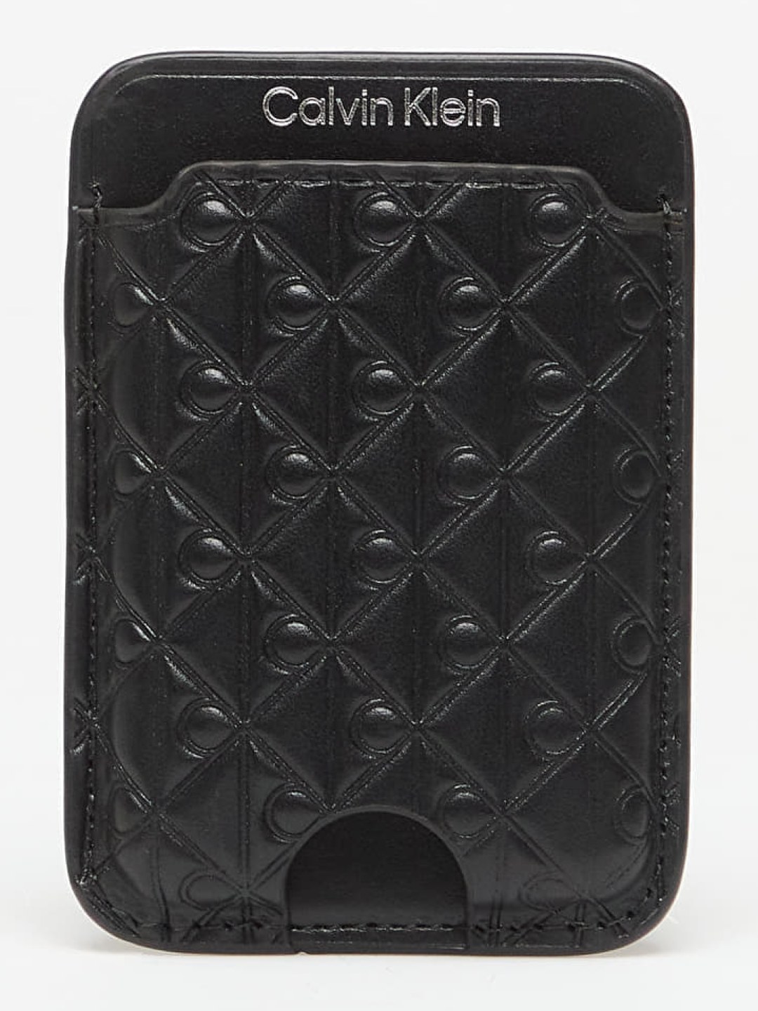 Peněženka Calvin Klein Aop Leather Magnetic Card Case Black Universal