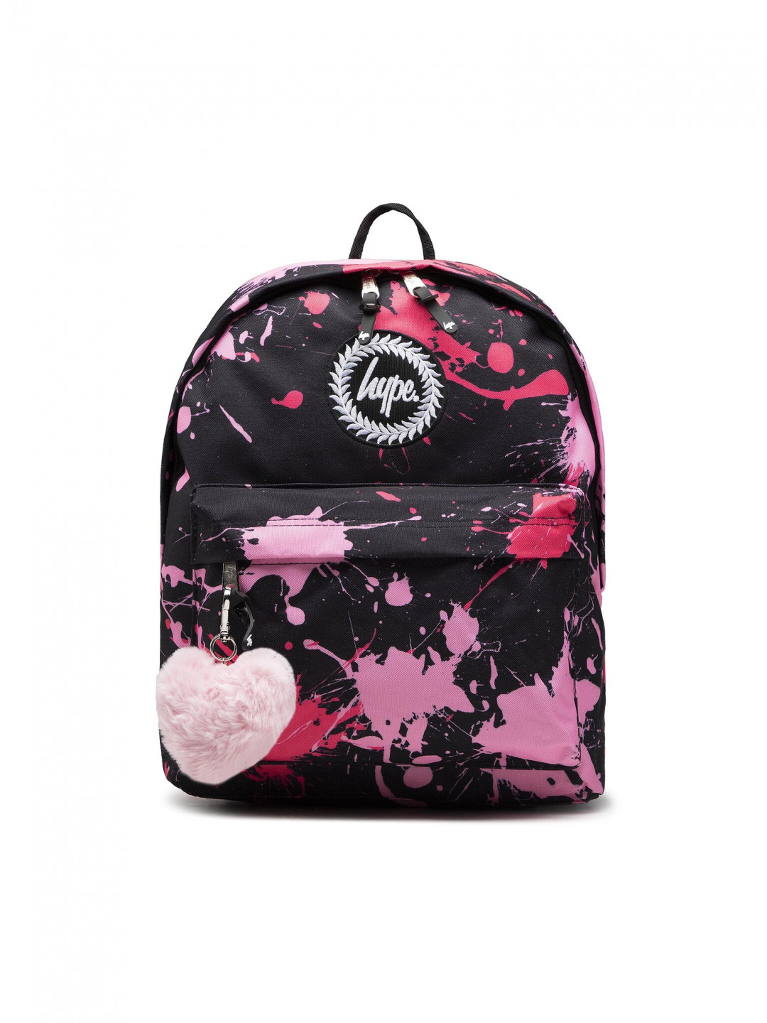 HYPE Batoh Black Pink Splat Crest Backpack YVLR-652 Černá