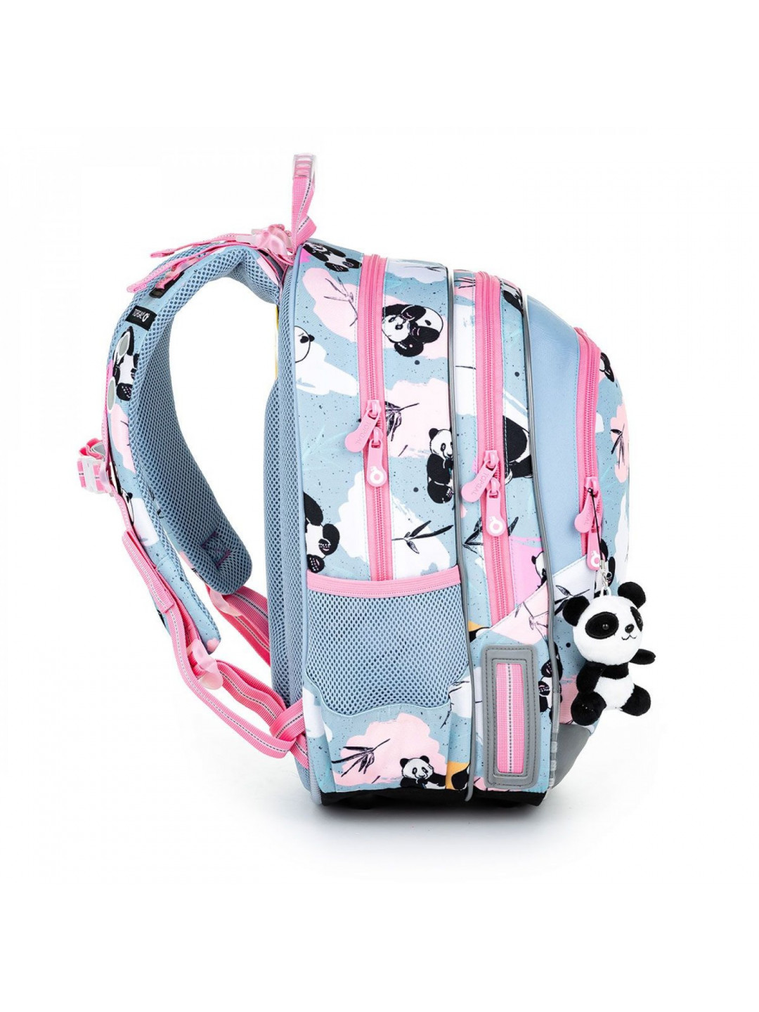 Školní batoh s pandami Topgal ELLY modro-růžová