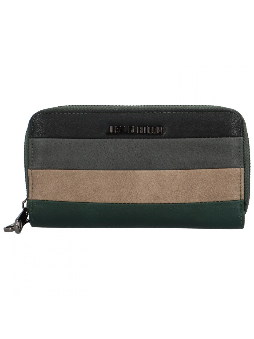 Velká a stylová dámská koženková peněženka Bibiana zelená